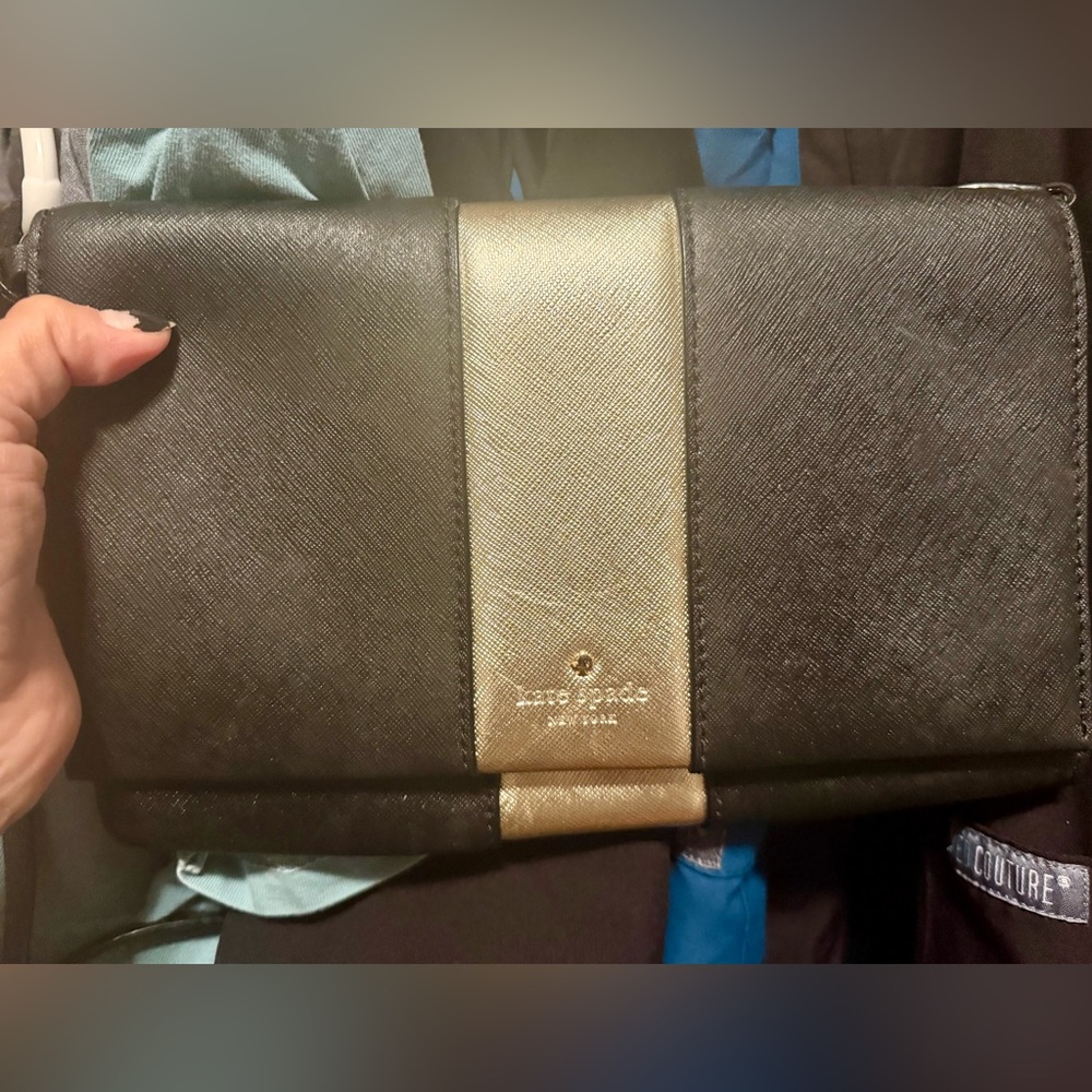 Kate Spade Black and Gold crossbody